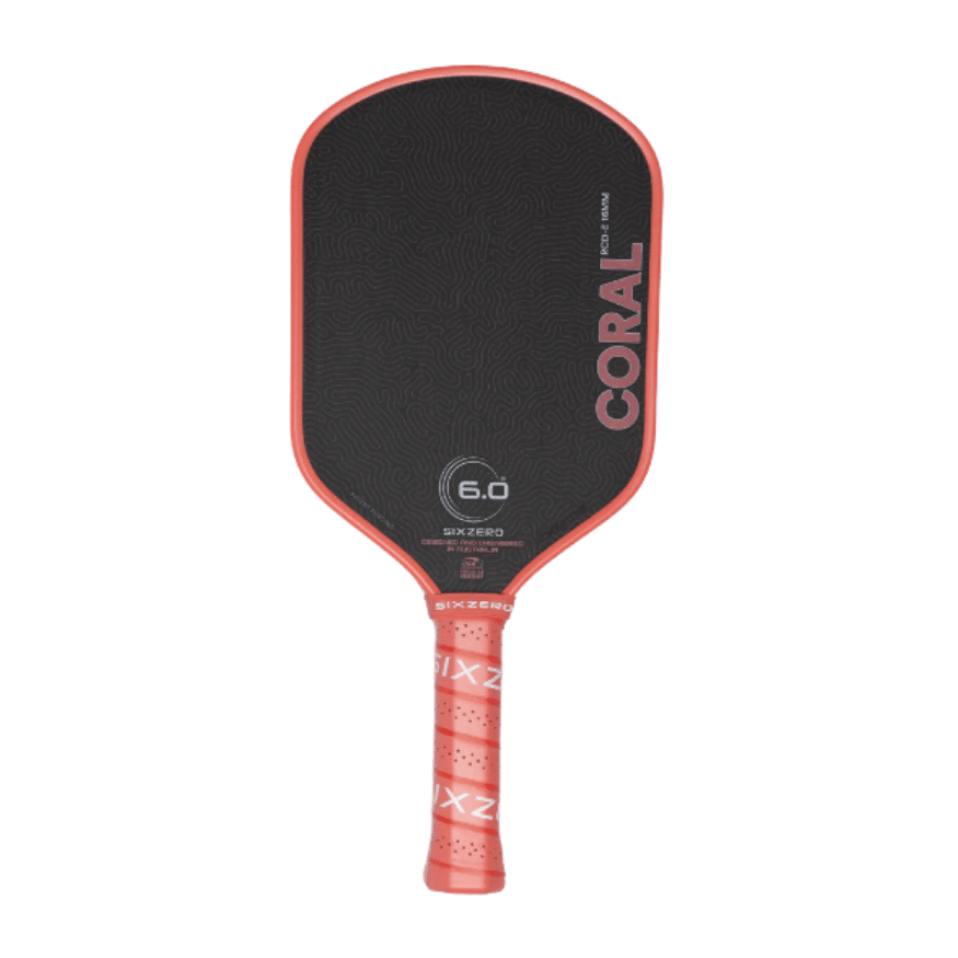 Six Zero Coral Elongated Pickleball Paddle – PB Sport