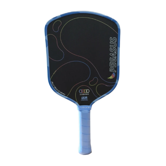 Image d'une raquette de pickleball Jelly Bean 2 Pegasus couleur bleu.