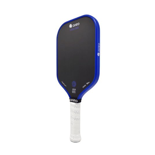 Raquette AIREO Cyclone 16 mm pour pickleball avec noyau en mousse pulsée et surface en fibre de carbone T700.