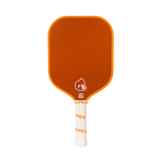 Raquette Apes Charm V pour pickleball avec noyau en mousse PU et surface en fibres de polyaramide.
