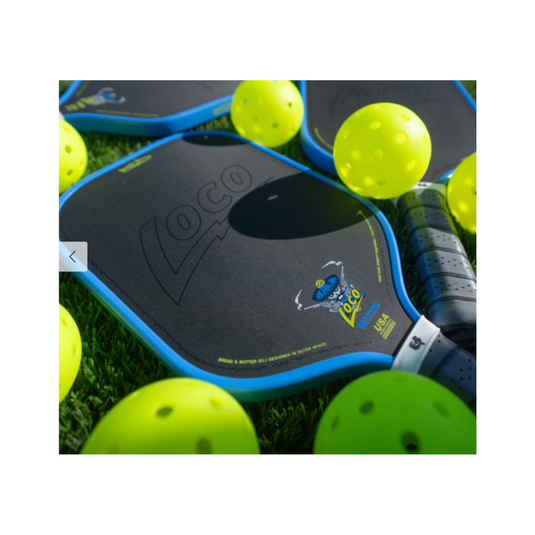 Raquette de pickleball Bread and Butter Loco allongé Bleu.