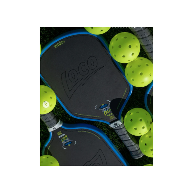 Chargez l'image dans la visionneuse de la galerie, Raquette de pickleball Bread and Butter Loco Hybrid bleu.

