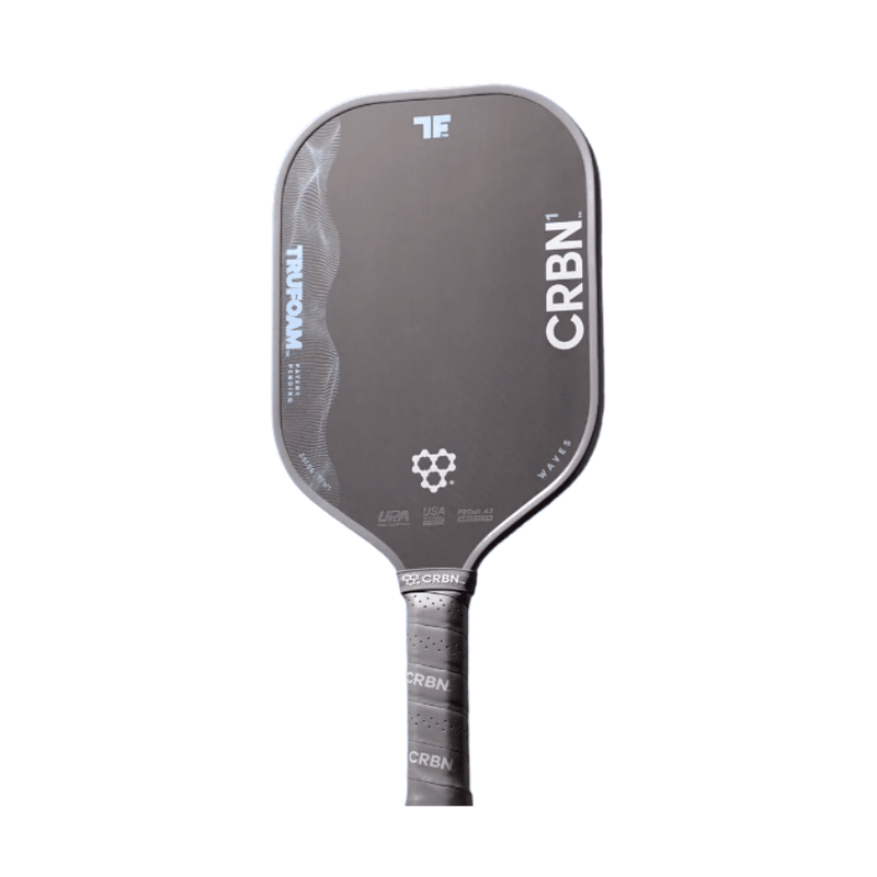 Chargez l'image dans la visionneuse de la galerie, Image d'une raquette de pickleball CRBN 1 TruFoam Waves Allongé.
