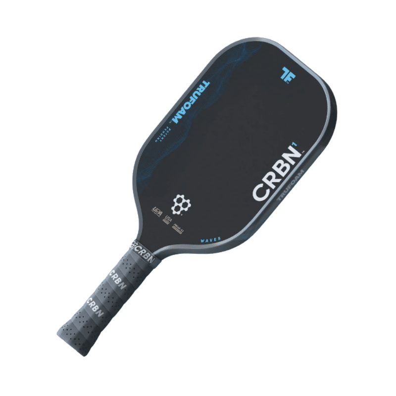 Chargez l'image dans la visionneuse de la galerie, Image d'une raquette de pickleball CRBN 1 TruFoam Waves Allongé.

