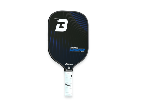 Image de la raquette de pickleball BOOMA Control Carbon Series bleu.