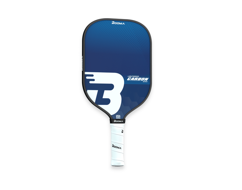 Chargez l'image dans la visionneuse de la galerie, Image de la raquette de pickleball BOOMA Lightspeed Carbon Series bleu.
