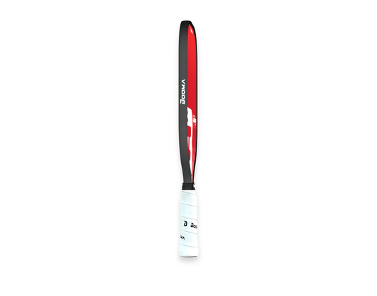 Image de la raquette de pickleball BOOMA Lightspeed Carbon Series rouge.