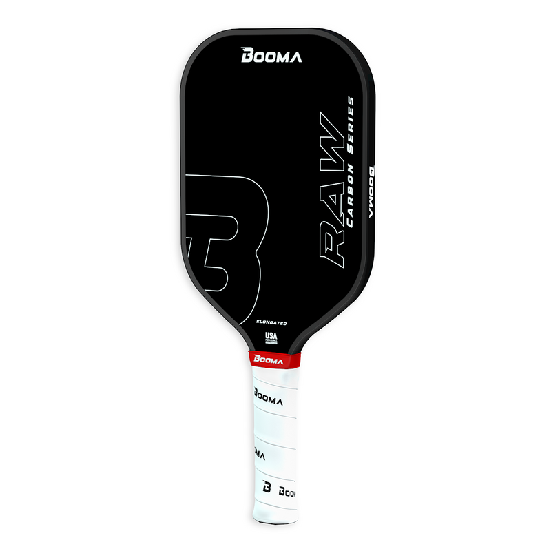 Chargez l'image dans la visionneuse de la galerie, Image d'une raquette de pickleball BOOMA Raw Carbon Allongé.
