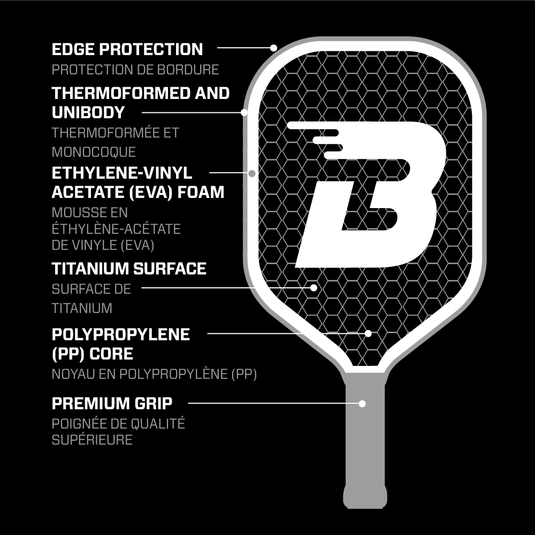 Image d'une raquette de pickleball BOOMA Titanium Series.