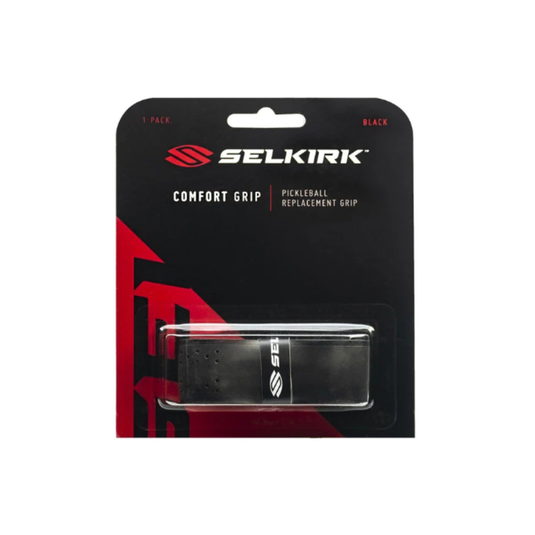 Image de la grip de pickleball Selkirk Comfort noire.
