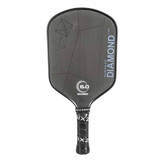 Chargez l'image dans la visionneuse de la galerie, Image d'une raquette de pickleball Double Black Diamond Control de Six Zero.
