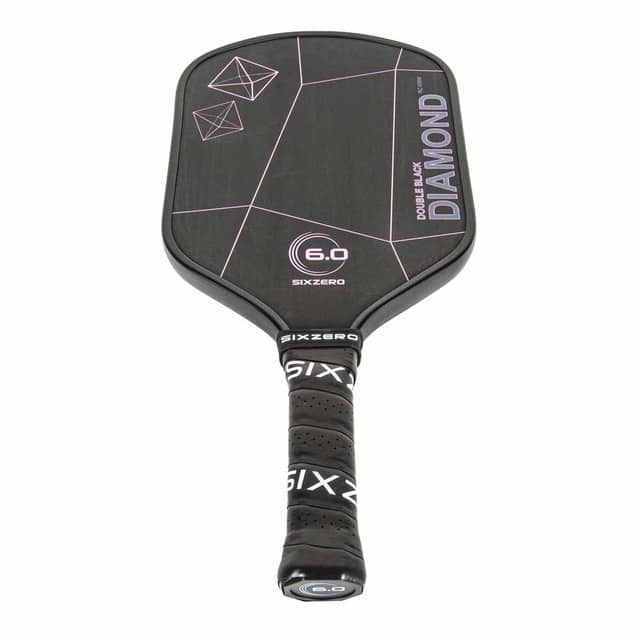 Chargez l'image dans la visionneuse de la galerie, Image d'une raquette de pickleball Double Black Diamond Control de Six Zero.
