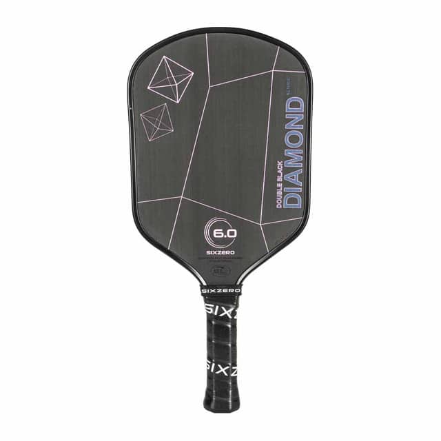 Chargez l'image dans la visionneuse de la galerie, Image d'une raquette de pickleball Double Black Diamond Control de Six Zero.
