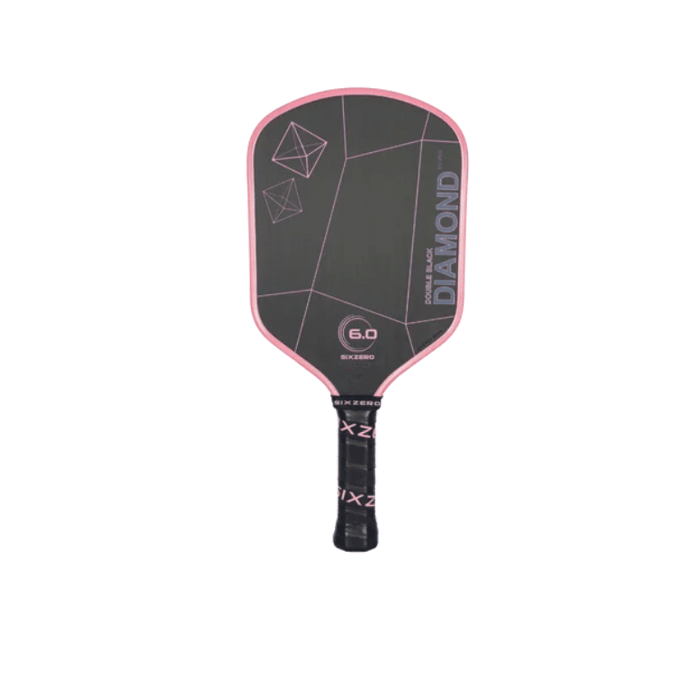Chargez l'image dans la visionneuse de la galerie, Image d'une raquette de pickleball Double Black Diamond Control de Six Zero.

