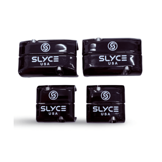 Image des SLYCE SLYDRS™ – poids ajustables pour raquette de pickleball.