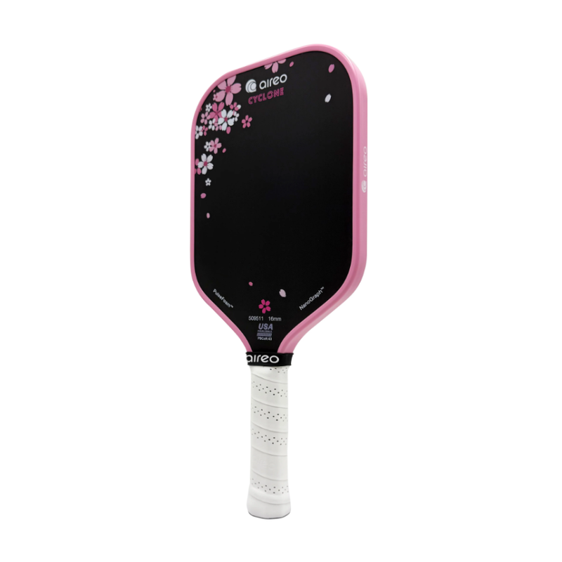 Chargez l'image dans la visionneuse de la galerie, Image d’une raquette de pickleball AIREO Cyclone NanoGraph - Cherry Blossom.
