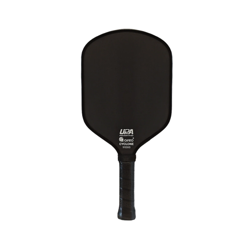 Load image into Gallery viewer, Raquette de pickleball Aireo Cyclone Nanograph Hybrid blackout. Aireo Cyclone Nanograph hybrid pickleball paddle.
