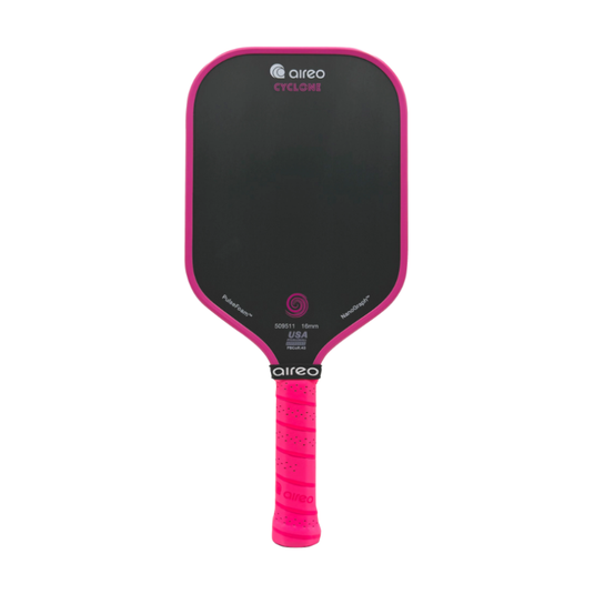 Image d’une raquette de pickleball AIREO Cyclone NanoGraph - Rose vif.