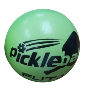 Load image into Gallery viewer, Image d'une balle de pratique de pickleball en caoutchouc. - Image of a rubber pickleball practice ball.
