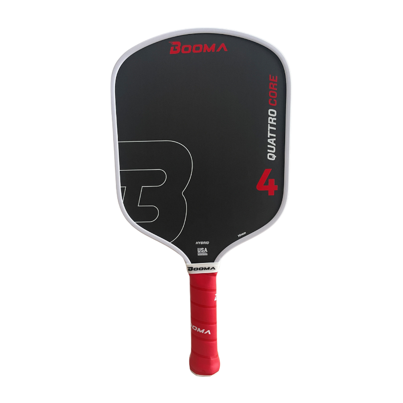 Chargez l'image dans la visionneuse de la galerie, La BOOMA Quattro hybride avec surface en carbone brut T700 et noyau avancé en mousse EPP. | BOOMA Quattro hybrid pickleball paddle with T700 raw carbon and advanced EPP foam core.
