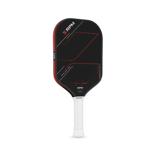 Image d'une raquette de pickleball RPM Friction Pro V2 Allongée.