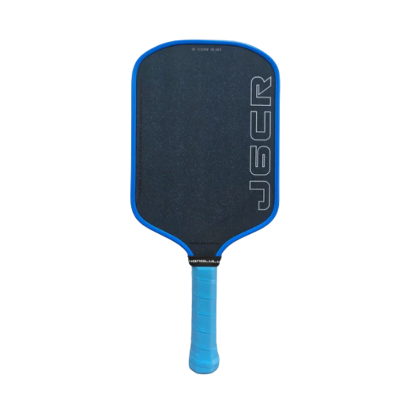 Chargez l'image dans la visionneuse de la galerie, Image d'une raquette de pickleball Honolulu J6CR crystal blue endurance bleu.

