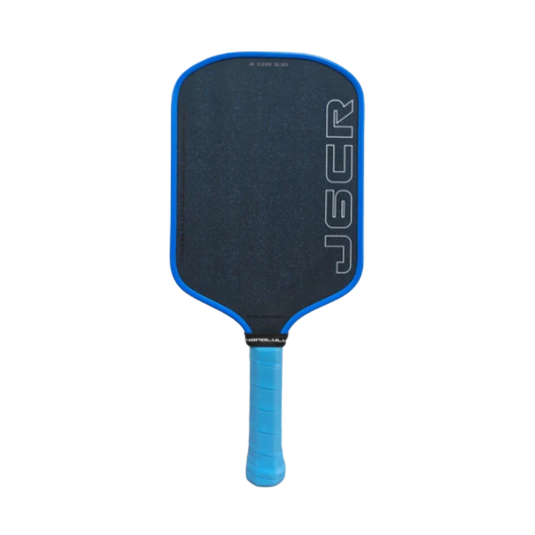 Image d'une raquette de pickleball Honolulu J6CR crystal blue endurance bleu.