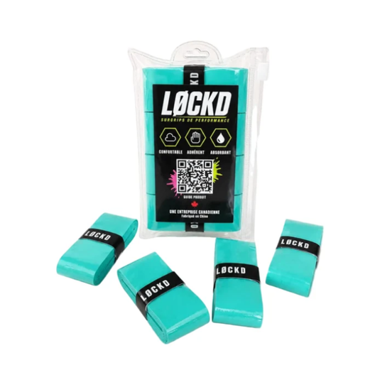 Image LØCKD Performance Overgrip couleur turquoise.