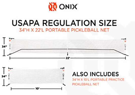 Image d'un filet de pickleball Onix 2 en 1.
