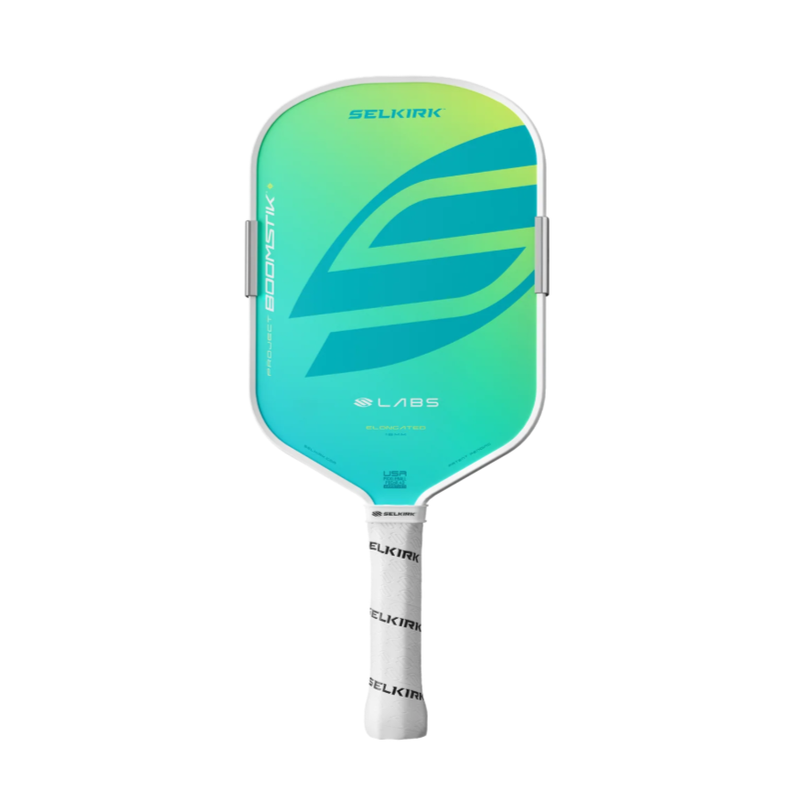 Load image into Gallery viewer, Image d'une raquette de pickleball Selkirk Boomstik LABS Projet Calypso Allongée.
