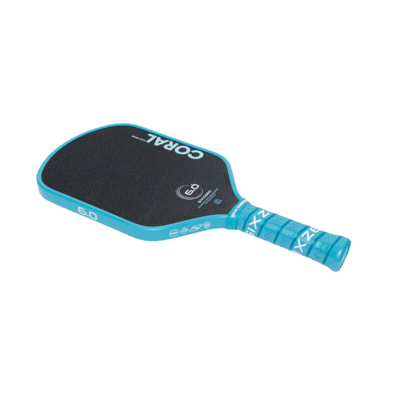 Chargez l'image dans la visionneuse de la galerie, Image d’une raquette de pickleball Six Zero Coral Allongé 16 mm.
