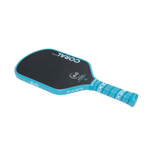 Image d’une raquette de pickleball Six Zero Coral Allongé 16 mm.