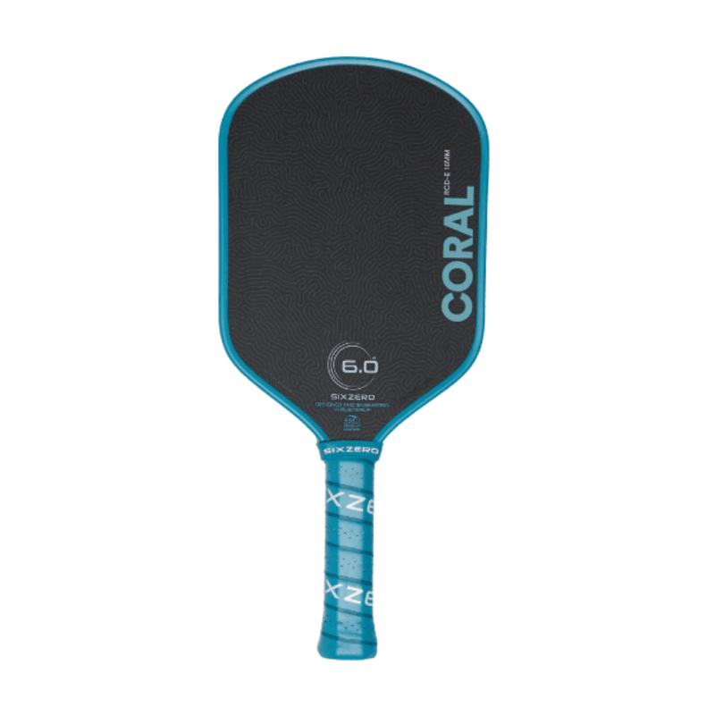 Chargez l'image dans la visionneuse de la galerie, Image d’une raquette de pickleball Six Zero Coral Allongé 16 mm.
