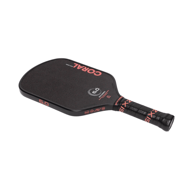 Chargez l'image dans la visionneuse de la galerie, Image d’une raquette de pickleball Six Zero Coral Allongé 16 mm.
