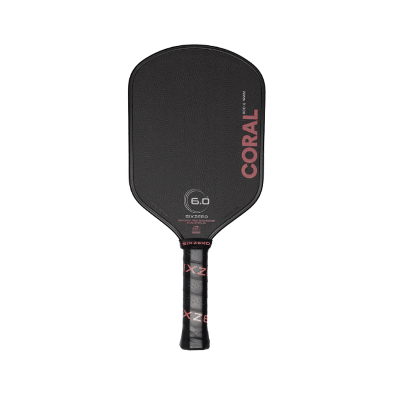 Chargez l'image dans la visionneuse de la galerie, Image d’une raquette de pickleball Six Zero Coral Allongé 16 mm.
