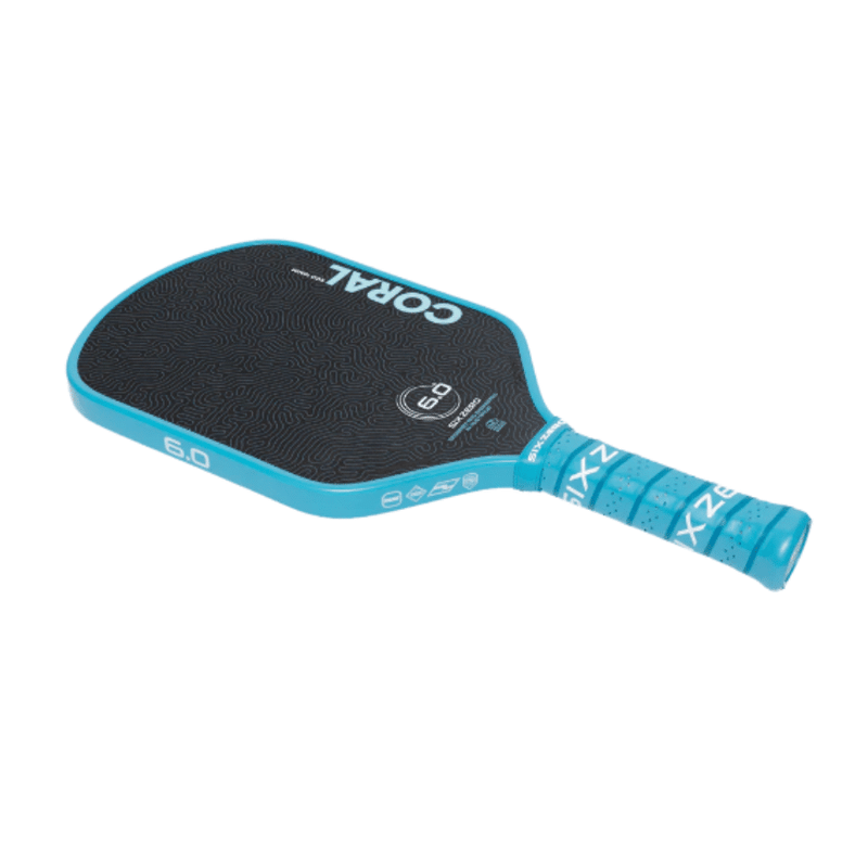 Chargez l'image dans la visionneuse de la galerie, Image d’une raquette de pickleball Six Zero Coral Hybrid 16 mm.
