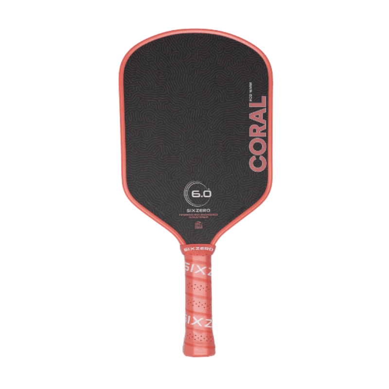 Chargez l'image dans la visionneuse de la galerie, Image d’une raquette de pickleball Six Zero Coral Hybrid 16 mm.
