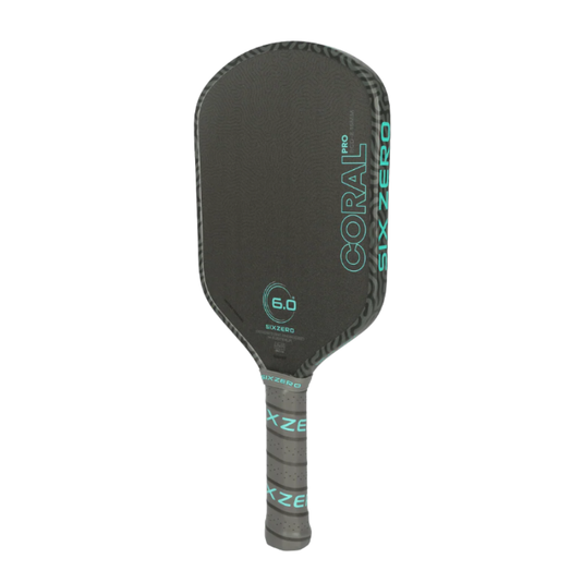 Raquette de Pickleball Six Zero Coral Pro Allongée. - Six Zero Coral Pro Elonagated Pickleball Paddle.