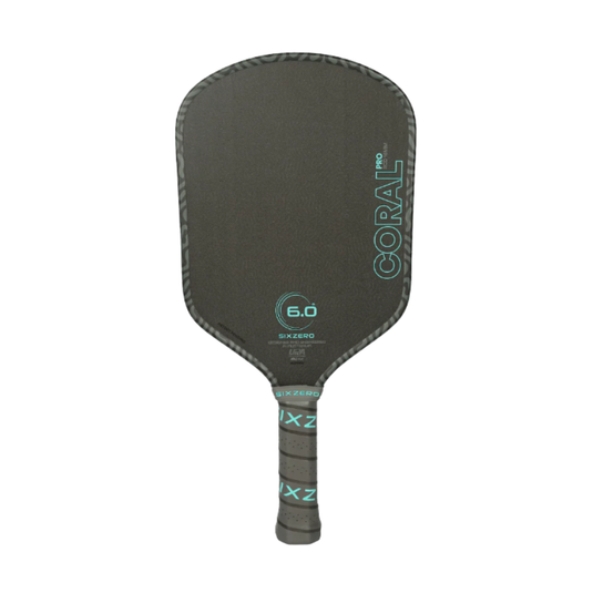Raquette de Pickleball Coral Pro 16 mm Hybride. - Six Zero Coral Pro Hybrid pickleball paddle.