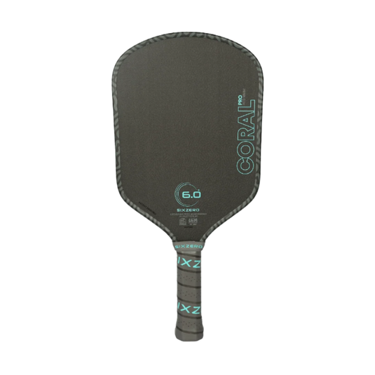 Raquette de Pickleball Six Zéro coral Hybride couleur bleu électrique.