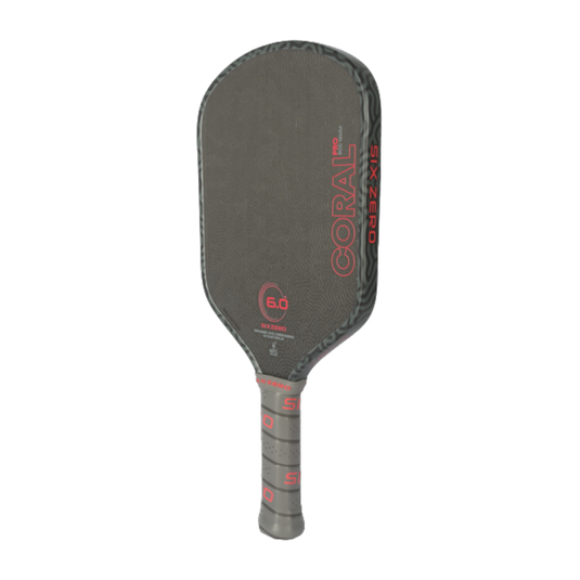 Raquette de Pickleball Six Zéro coral Hybride couleur infrarouge.
