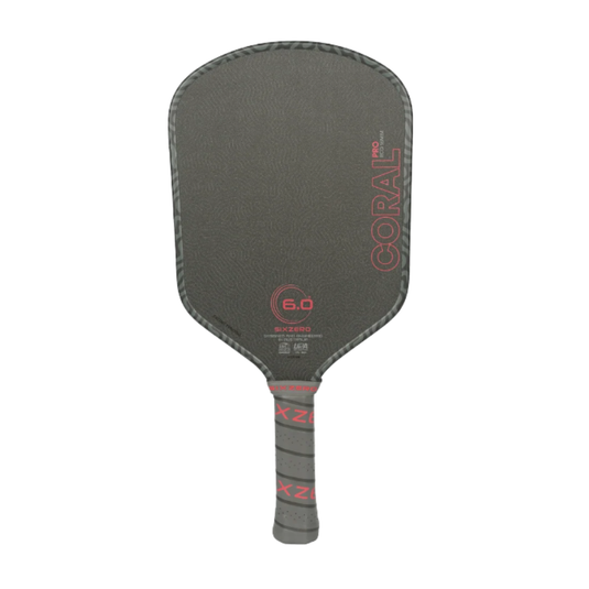 Raquette de Pickleball Six Zéro coral Hybride couleur infrarouge.