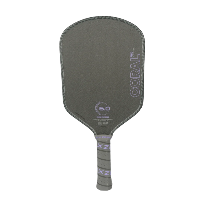 Load image into Gallery viewer, Raquette de Pickleball Six Zéro coral Hybride couleur ultra-violet.
