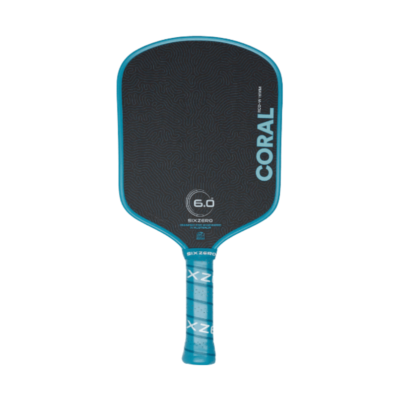 Chargez l'image dans la visionneuse de la galerie, Image d’une raquette de pickleball Six Zero Coral Widebody 16 mm.
