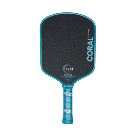 Image d’une raquette de pickleball Six Zero Coral Widebody 16 mm.