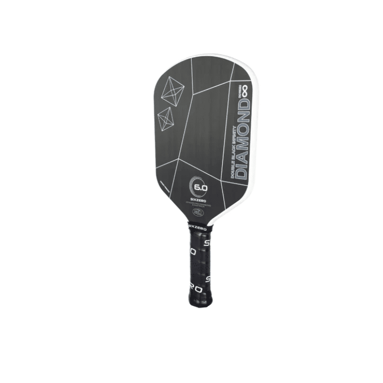 Chargez l'image dans la visionneuse de la galerie, Image d'une raquette de pickleball Infinity Double Black Diamond Control de Six Zero.
